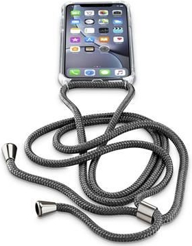 Pouzdro Cellularline Neck-Case s černou šňůrkou na krk Apple iPhone XR