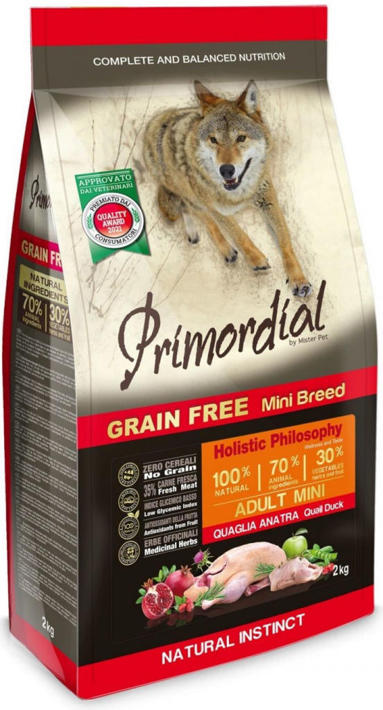 Primordial Adult Mini Grain Free Quail & Duck 2 kg