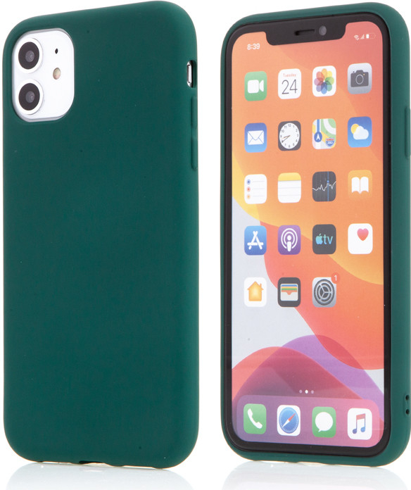 Pouzdro AppleMix Apple iPhone 11 - příjemné na dotek - silikonové - pistáciově zelené