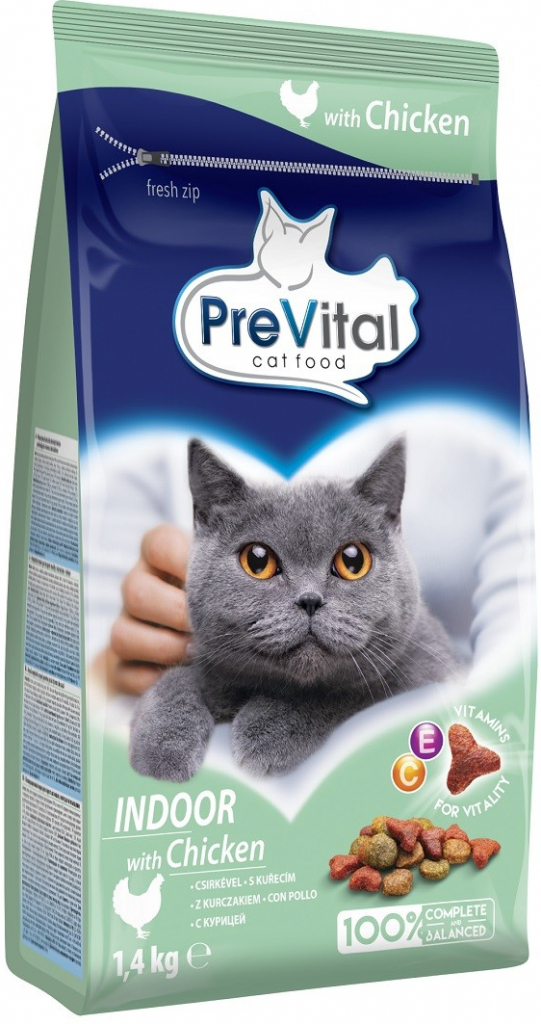 PreVital Cat Kuřecí Indoor 1,4 kg