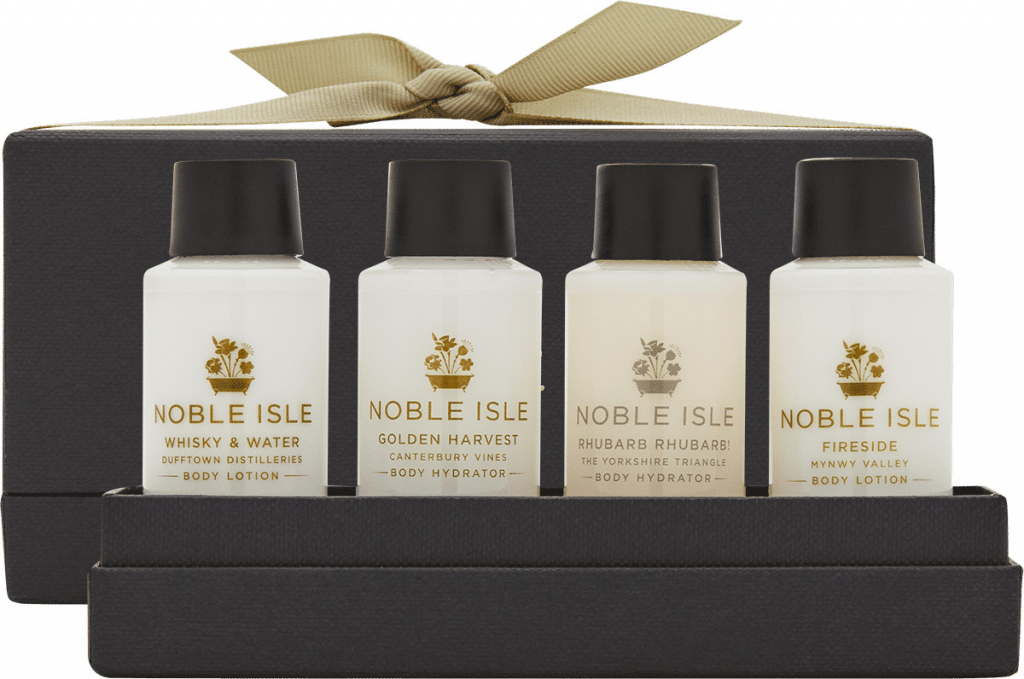 Noble Isle sada tělových mlék Fragrance Sampler of Lotions 4 x 30 ml dárková sada