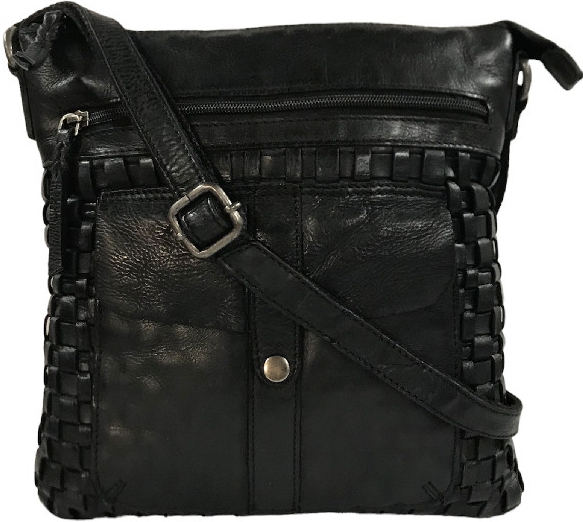Gianni Conti dámská kabelka přes rameno se vzorem černá 4606356 black
