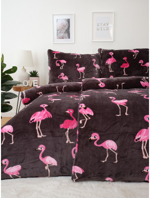 MKLuzkoviny.cz Povlečení mikroplyš Exclusive Flamingos 140x200 70x90