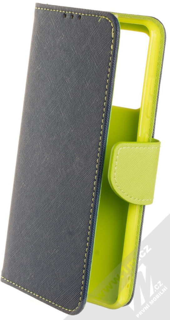 Pouzdro 1Mcz Fancy Book flipové Samsung Galaxy A52, Galaxy A52 5G, Galaxy A52s 5G modré limetkově zelené