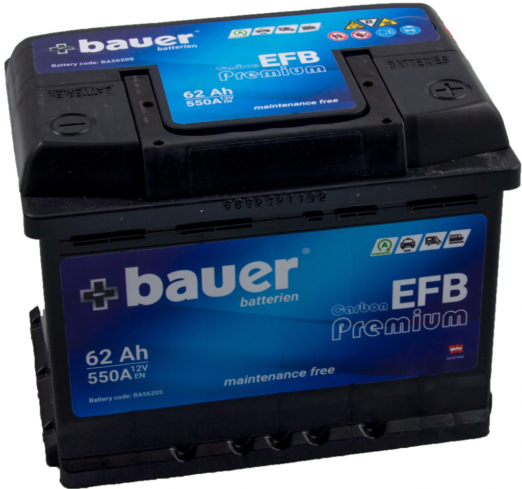 Bauer Carbon EFB 12V 62Ah 550A BA56205