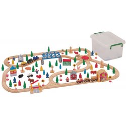 Vláčkodráha sada 120 ks v plastovém boxu