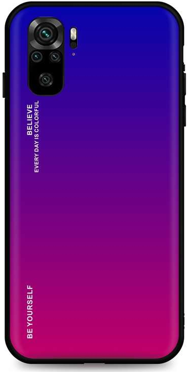Pouzdro TopQ LUXURY Xiaomi Redmi Note 10 pevný duhový fialový