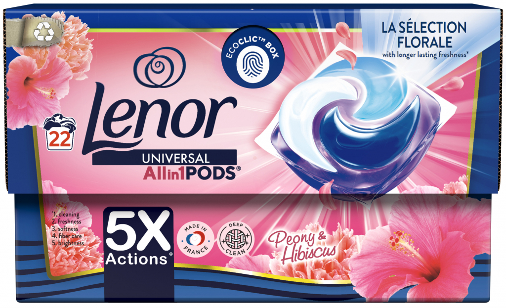 Lenor prací kapsle Peony & Hibiscus 22 ks