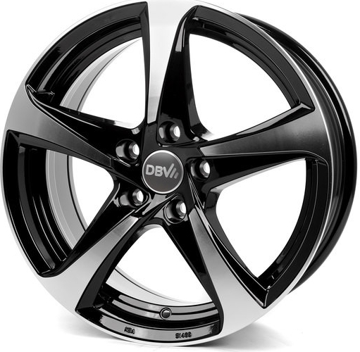 DBV 5SP 001 7x17 5x112 ET38 black polished