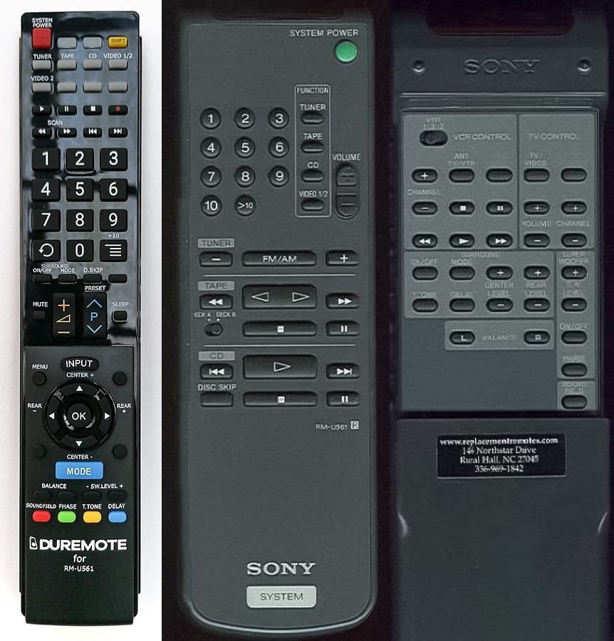 Dálkový ovladač General Sony RM-U561