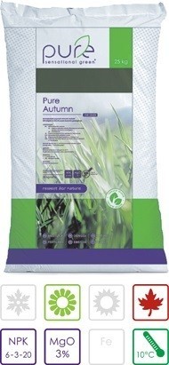 Trávníkové hnojivo PURE Autumn/Moss remover, 10kg, 6-3-20+3MgO