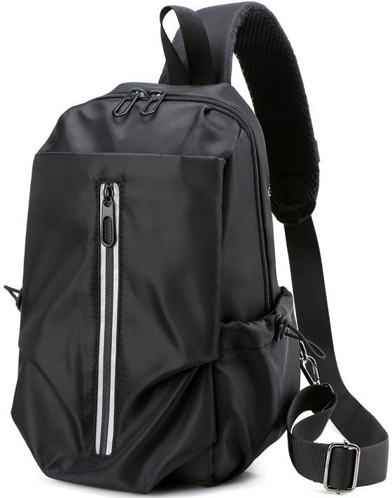 Lifestyle pánská taška přes hruď Vandal s USB Černá 9L