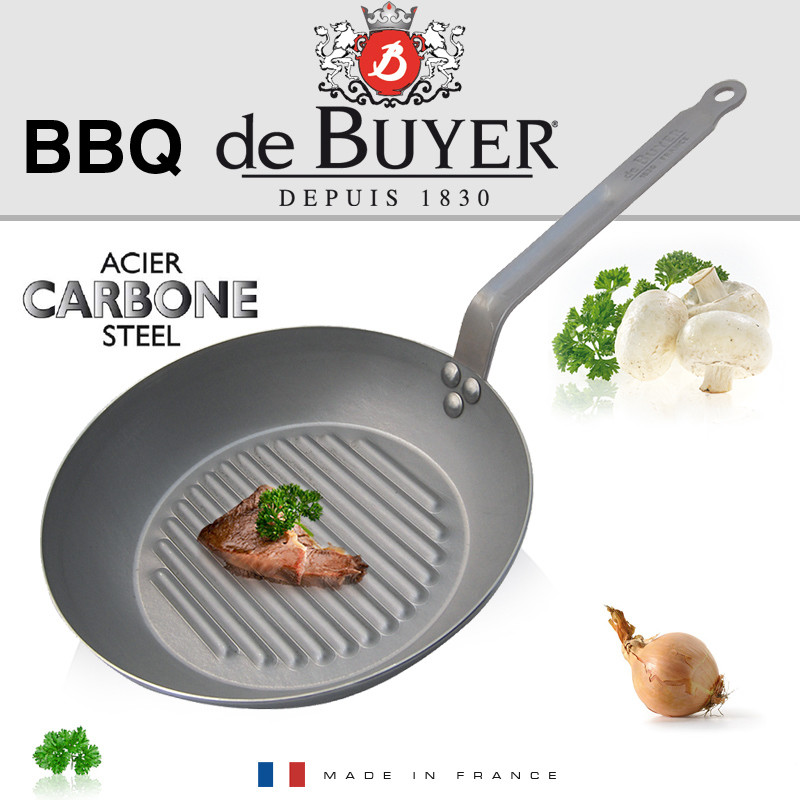 de Buyer Carbone plus ocelová BBQ grilovací 26 cm
