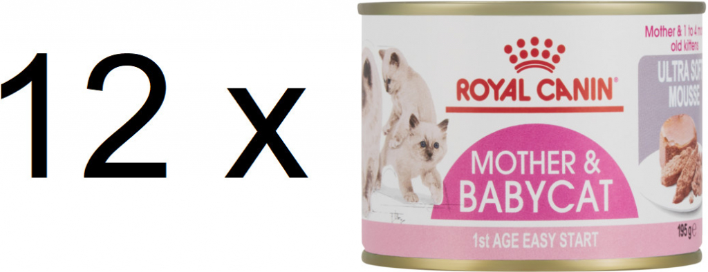 Royal Canin Mother & BabyCat Ultra Soft Mousse 12 x 195 g