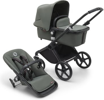 bugaboo Fox Cub s korbičkou a sedačkou Black / Forest Green 2023