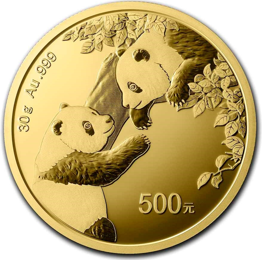 China Mint / Shanghai Mint Zlatá mince 500 Yuan China Panda 30 g