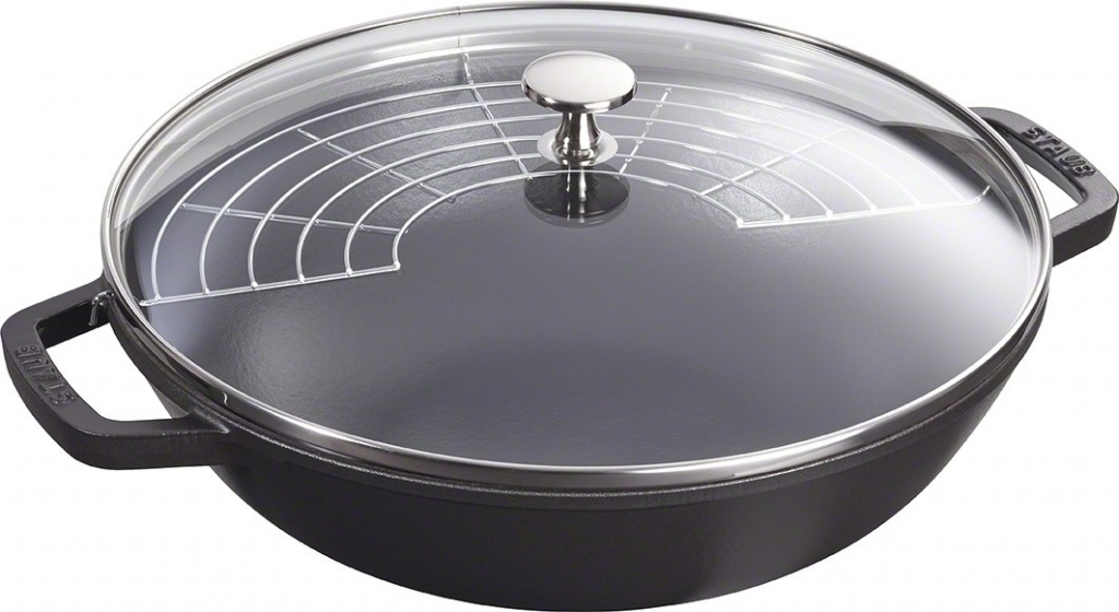 Staub Wok se skleněnou poklicí 30 cm