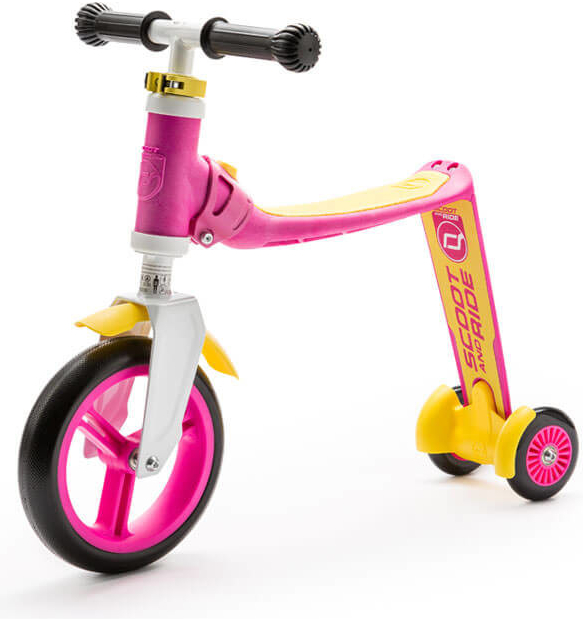 Scoot&Ride 2v1 růžovo-oranžová
