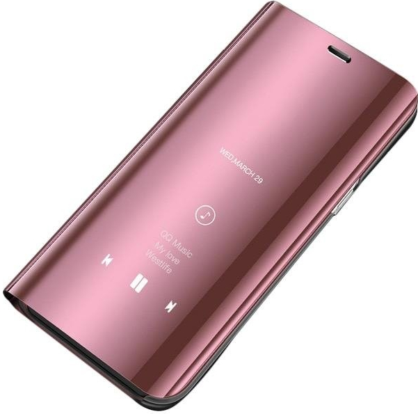 Pouzdro Beweare Clear View Samsung Galaxy A40 - růžové