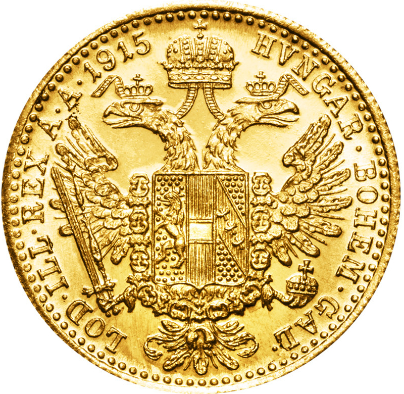 Münze Österreich Zlatá mince 1 Dukát Františka Josefa I. 1915 Novoražba 3,49 g