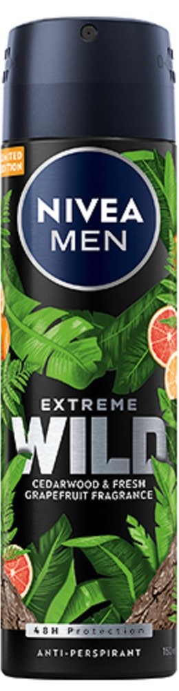 Nivea Men Extreme Wild Cedarwood & Fresh Grapefruit deospray 150 ml