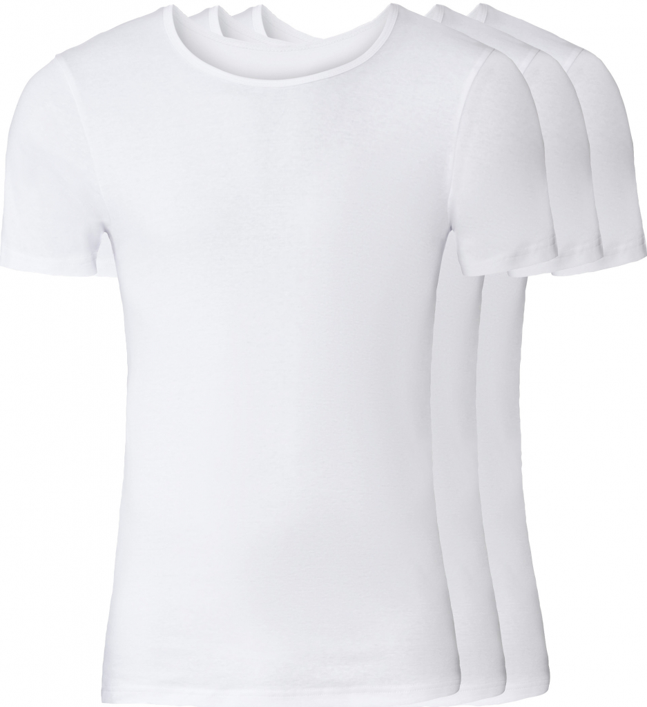 Livergy pánské spodní triko 3 kusykulatý výstřih bílá