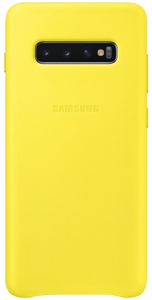 Samsung Leather Cover Galaxy S10+ žlutá EF-VG975LYEGWW