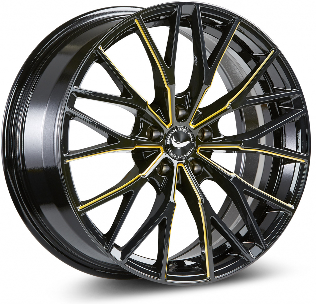 Barracuda Project THREE 8,5x18 5x114,3 ET30 gloss black flash gold