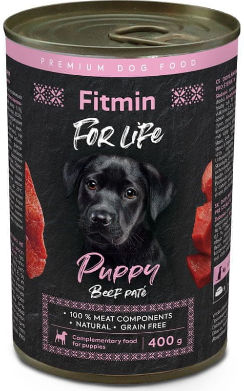 Fitmin For Life Hovězí pro štěňata 6 x 400 g