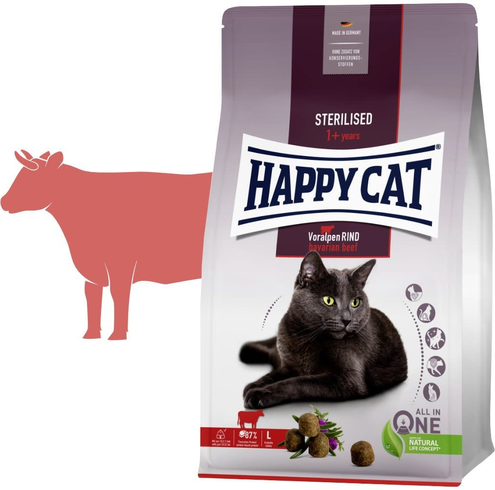 Happy cat Supreme sterilised hovězí 10 kg