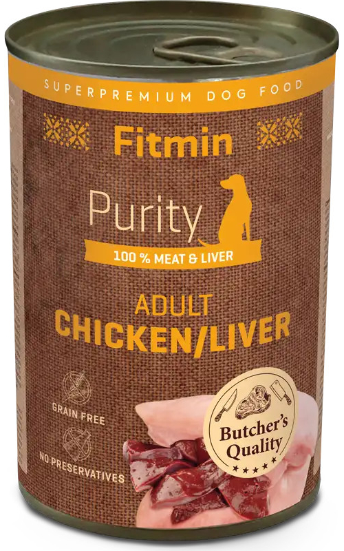 Fitmin Dog Purity kuřecí s játry 6 x 400 g