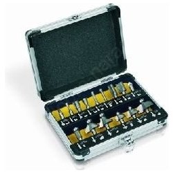 Frézky v kufru POWERPLUS 15Ks pro POWX091