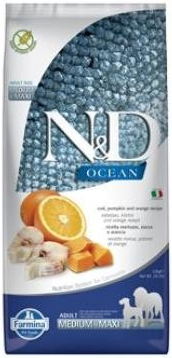 N&D Ocean Dog Adult Medium & Maxi Low Grain Codfish & Orange 3 x 12 kg