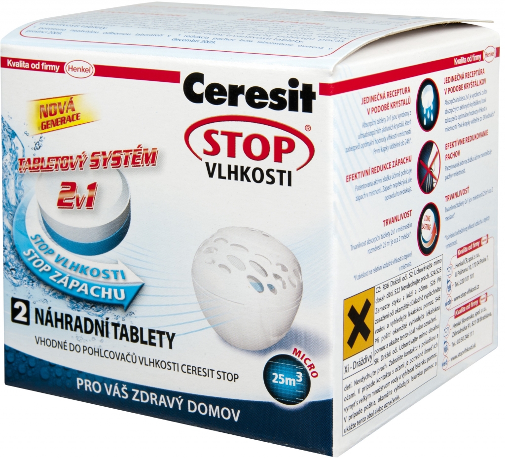 Ceresit Stop vlhkosti Pearl náhradní tablety 2 x 300 g