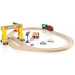 Brio Vláčkodráha ovál s jeřábovým překladištěm