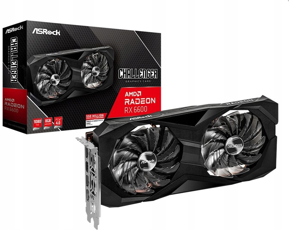 ASRock Radeon RX 6600 Challenger D 8GB GDDR6 90-GA2RZZ-00UANF