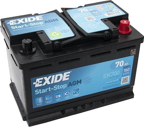 Exide Star-Stop AGM 12V 70Ah 760A EK700