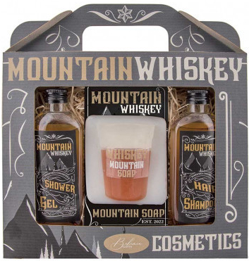 Bohemia Gifts Mountain Whiskey gel 100 ml + mýdlo 70 g + šampon 100 ml dárková sada