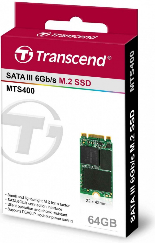 Transcend 64GB, SSD, SATAIII, MLC, TS64GMTS400