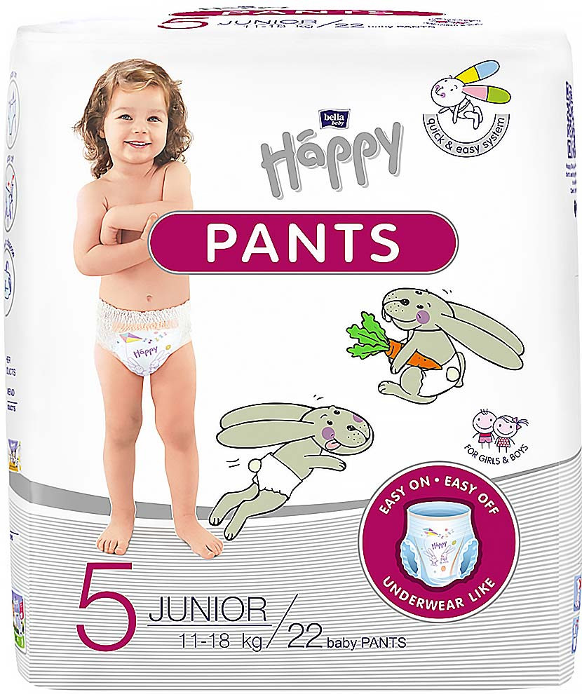 Bella Happy Pants Junior natahovací 22 ks