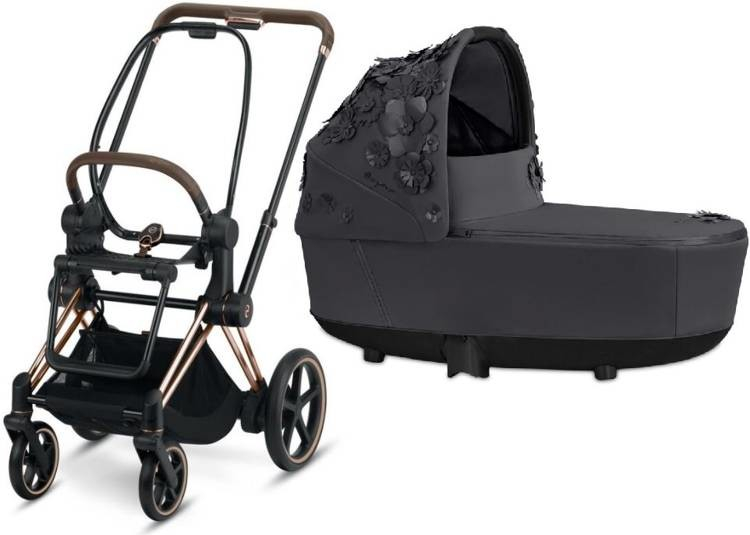 Cybex e-Priam 3.0 Rám s Podvozkem Sedačky + Korba Dream Grey Simply Flowers 2023