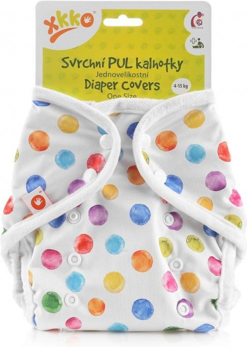 Kikko Svrchní PUL kalhotky XKKO One Size Watercolour Polka Dots