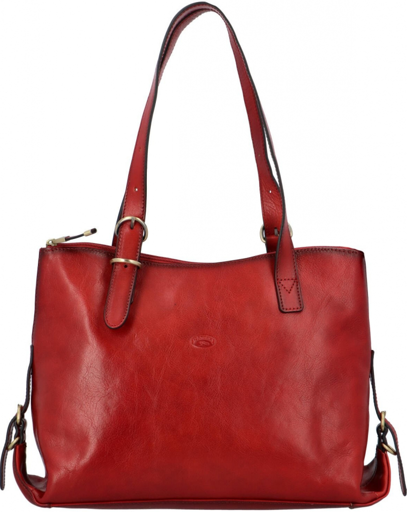 Katana Luxusní dámská kožená kabelka Sana červená