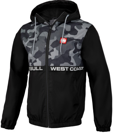 PitBull West Coast pánská letní bunda Sherwood černo černá camo