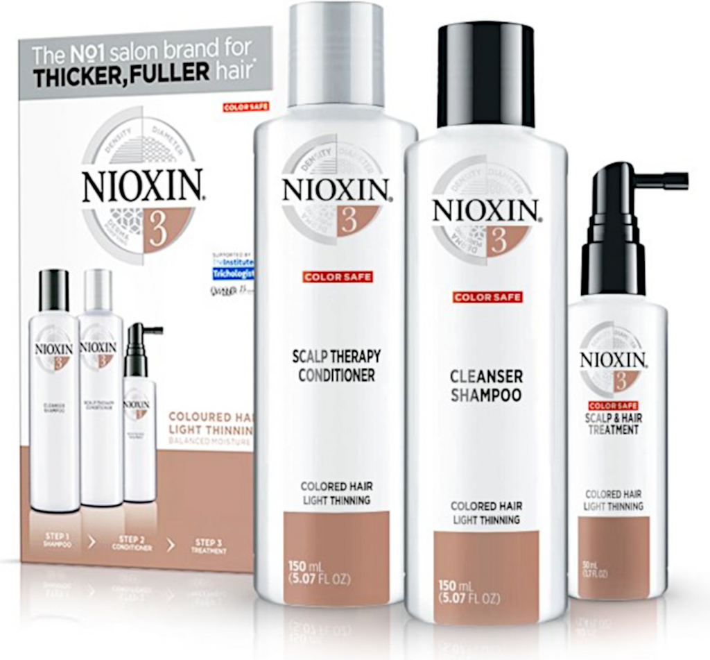 Nioxin System 3 Cleanser Shampoo 150 ml + Nioxin System 3 Scalp Therapy Revitalizing Conditioner 150 ml + Nioxin System 3 Scalp & Hair Treatment 50 ml dárková sada