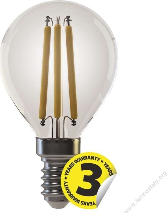 Emos LED žárovka Filament Mini Globe 4W E14 Teplá bílá