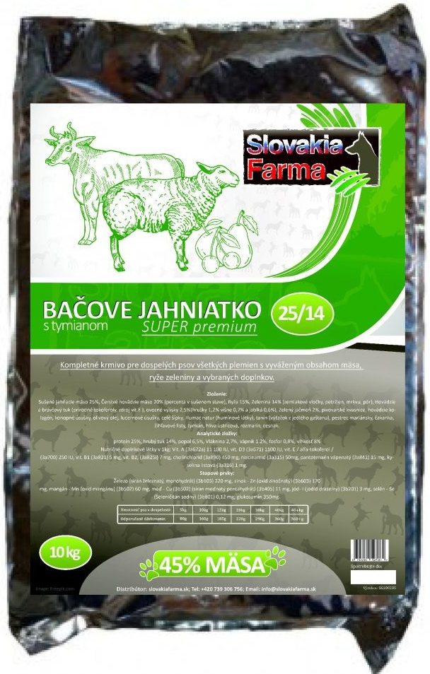 Slovakia Farma Bačove jahniatko 25/14 10 kg