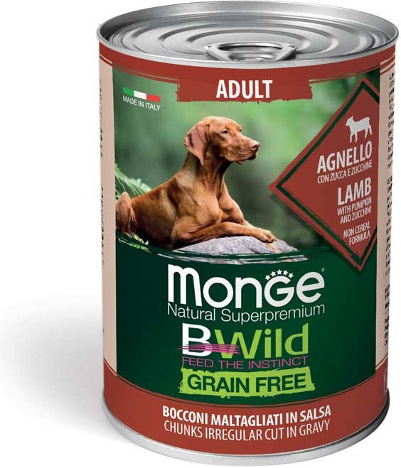 Monge BWild Dog Grain free Jehněčí 400 g