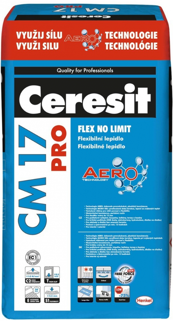 Ceresit CM 17 Lepidlo C2TE S1 25 kg šedé