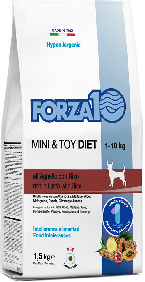 Forza10 Mini & Toy Diet Jehněčí s rýží 1,5 kg